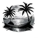 Key West Coordinates tattoo design idea