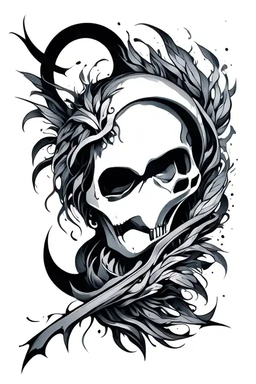 cyber sigilism tattoo design idea