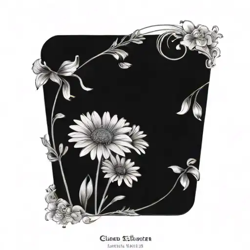 gerber daisies tattoo design idea