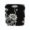 gerber daisies tattoo design idea