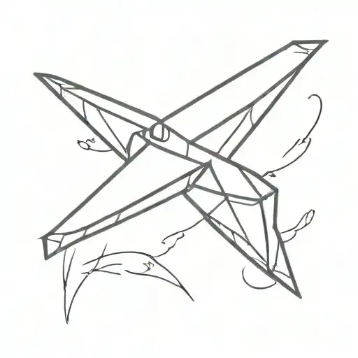 paper plane minimalist tattoo tattoo design idea