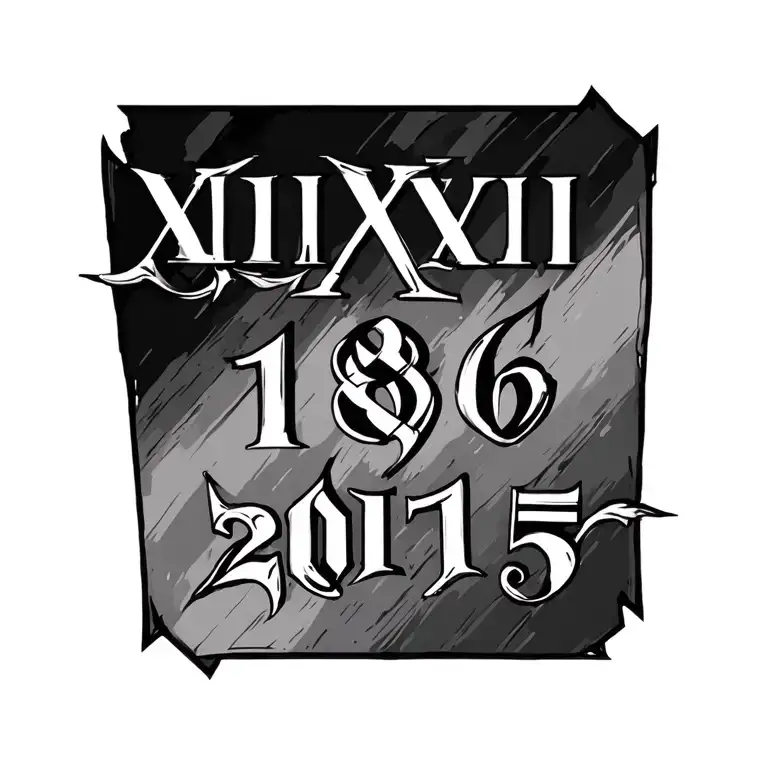 roman numerals 18 06 2015 tattoo design idea