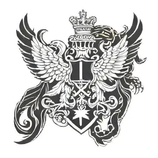 double headed serbian eagle carring orthodox cross tattoo design idea