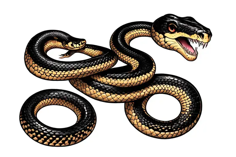 black mamba snake tattoo design idea