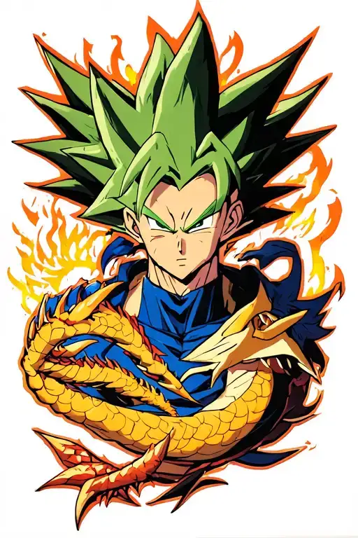 Deku, Teen Gohan, Auron, Gyarados, All Might, Kenpachi, Aizen, Levi, Legolas tattoo design idea