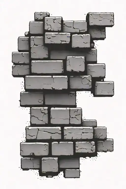 purto Rican brick wall tattoo design idea