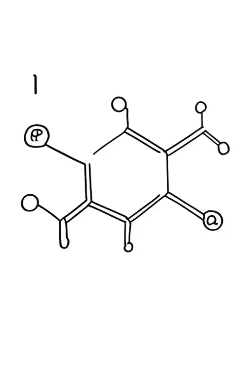 Dopamine molecule structure tattoo design idea