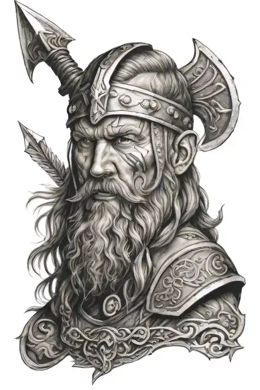 Viking Arrow tattoo design idea