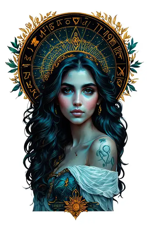 Rebecca, virgo zodiac sign, Georgia tattoo design idea