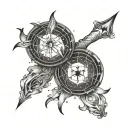 Gemini Capricorn constellation merging tattoo design idea