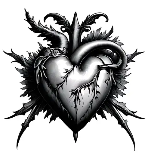 guarded heart tattoo design idea