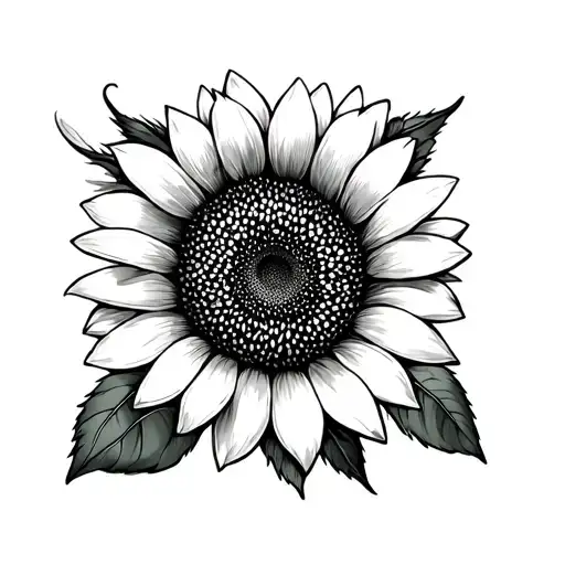 Sunflower represent wife tattoo design idea