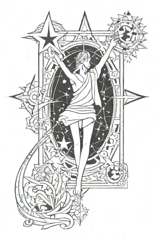 "The Star" tarot card tattoo design idea