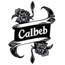 "Caleb" name written tattoo design idea