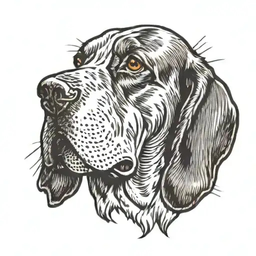 basset hound dog tattoo design idea