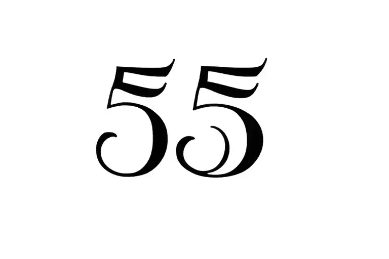 555 in western font tattoo design tattoo design idea