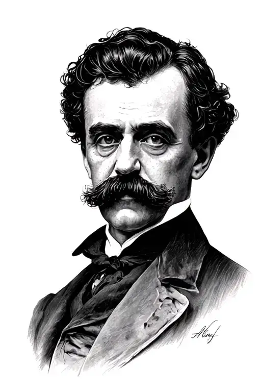 Friedrich Nietzsche inspired tattoo tattoo design idea