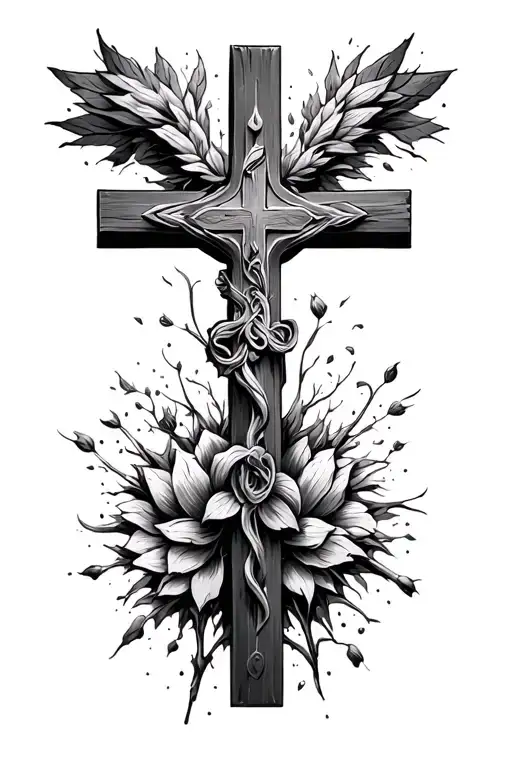 colossians 3:13, cross tattoo design idea