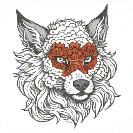 wolf in sheep's clothes fierce and warm  tattoo design idea