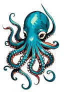 Viking Octopus tattoo design idea