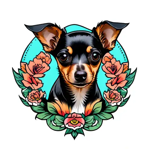 Chiweenie tattoo design idea