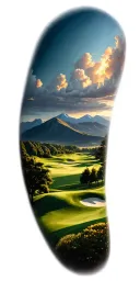 golf course landscape tattoo design idea