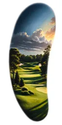 golf course landscape tattoo design idea