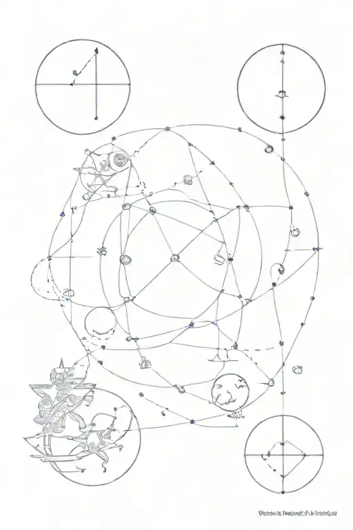 astrology and biology inspired tattoo featuring tattoo design idea