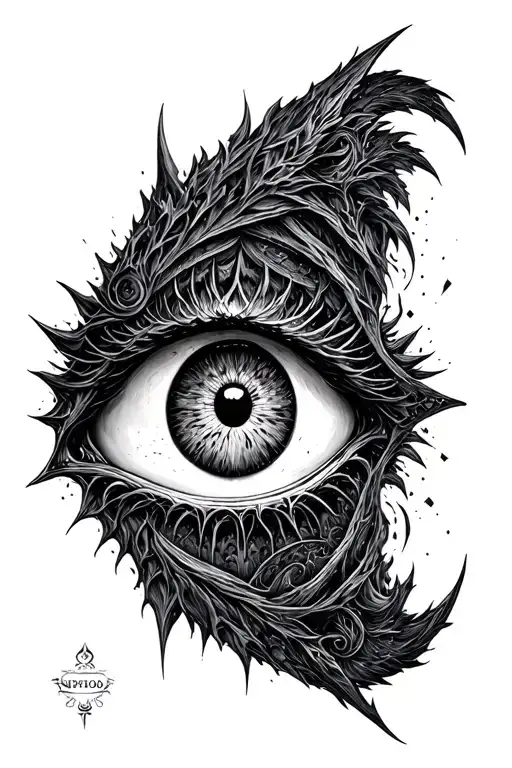 Sauron's eye tattoo design idea