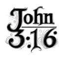 John 3:16 words tattoo design idea