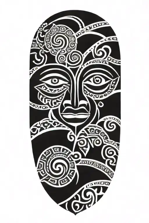 Maori style representing family, personal accomplishment, success, perseverance tattoo design idea