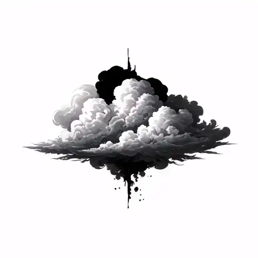 Coverup Clouds and Smoke tattoo design idea