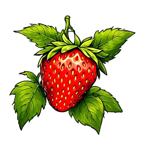 Tennessee whiskey strawberry vine tattoo design idea