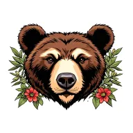 BEAR HEAD SAGE 3 tattoo design idea