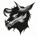 devil whispering tattoo design idea