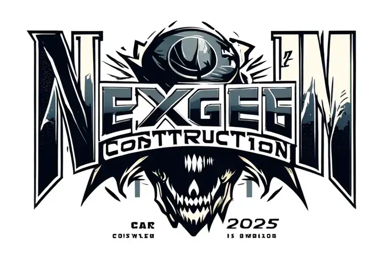 "Nexgen Construction is. 2025" unique logo tattoo design idea