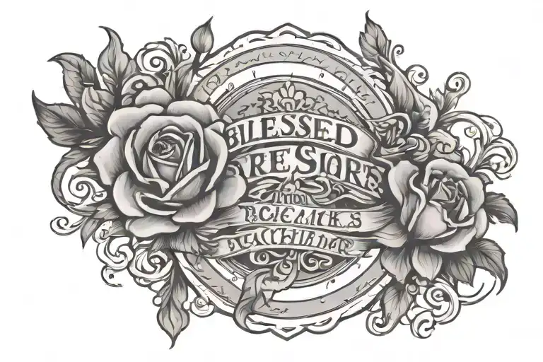 Blessed are the peacemakers tattoo design idea