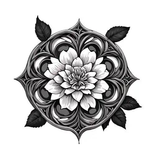 Rose Window tattoo design idea