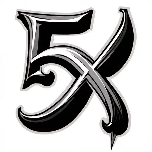 Roman Numeral 5 tattoo design idea