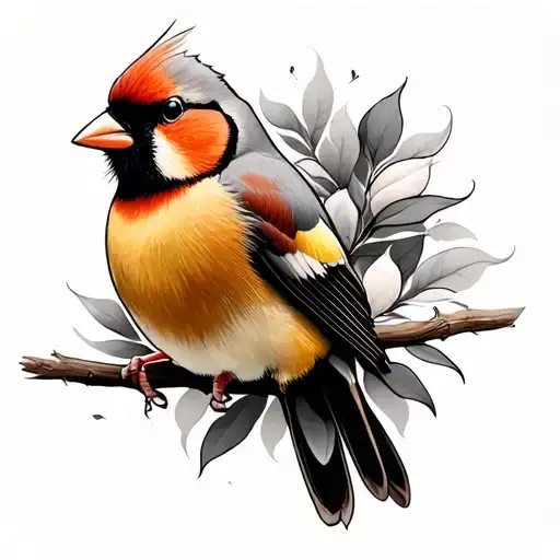 Goldfinch tattoo design idea