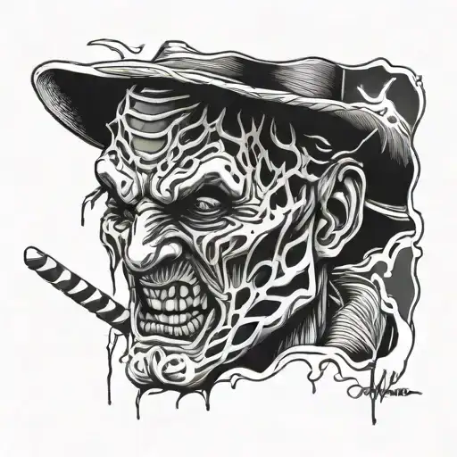 Freddy Krueger ripping tattoo design tattoo design idea