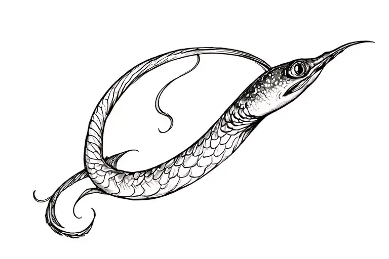 eel tattoo design idea