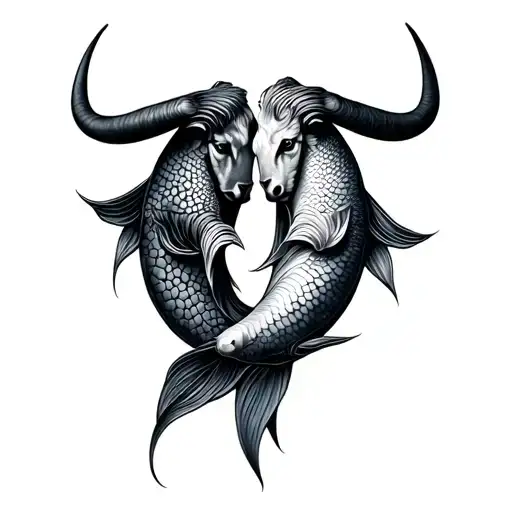 Taurus And Pisces tattoo design idea