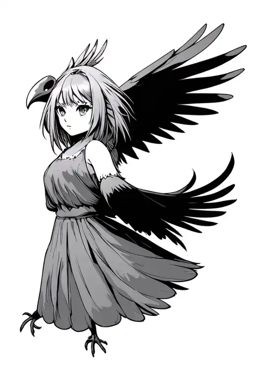 himiko toga anime character, liverbird, 1996 tattoo design idea