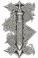 celtic arrow quiver with names incorporated tattoo design idea