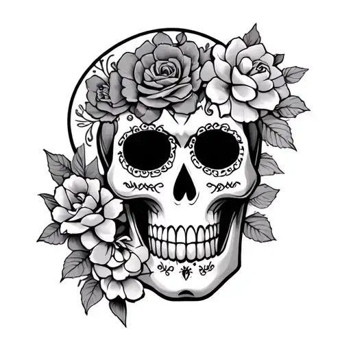 Lakers Sugar Skull tattoo design idea