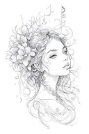 melody tattoo design idea