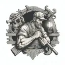 carpenter tattoo design idea