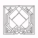 Geometric patterns inspired by the architecture of Georgia country tattoo design idea