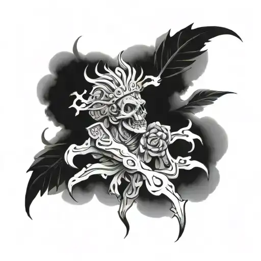 create a tattoo relating with the life of a man trying to get something big  tattoo design idea